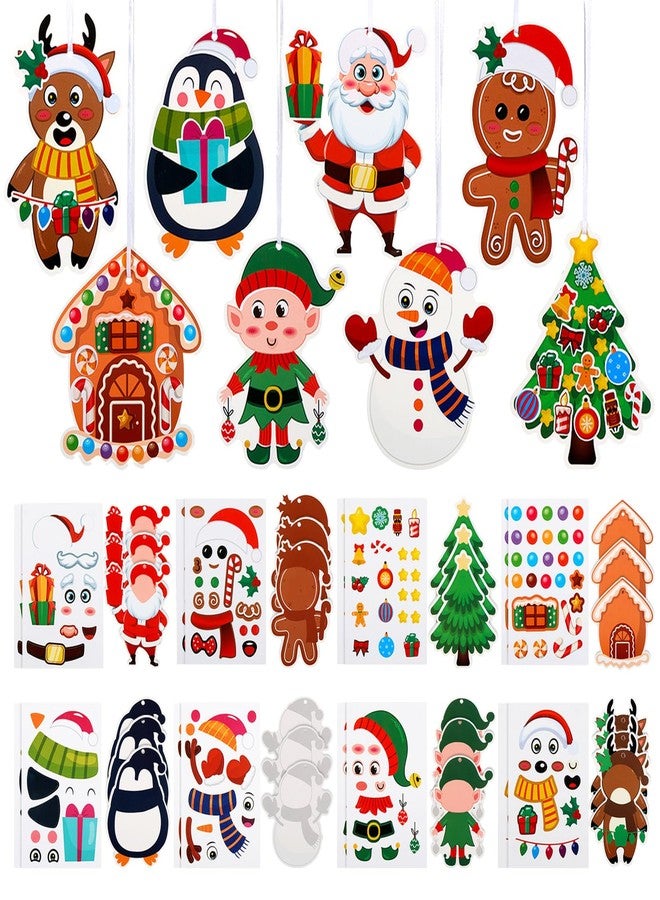 Naler 24 Pack Christmas Ornament Crafts - Make Your Own Ornament Kit with Christmas Craft Stickers, Christmas Ornaments for Holiday Xmas Classroom Party Favors - Image 1